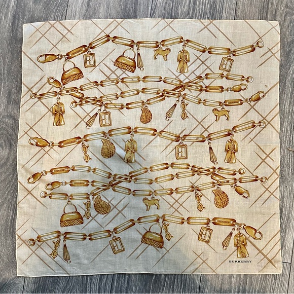 Burberry scarf nwot cotton clean. Hidden background flowers - Picture 2 of 12